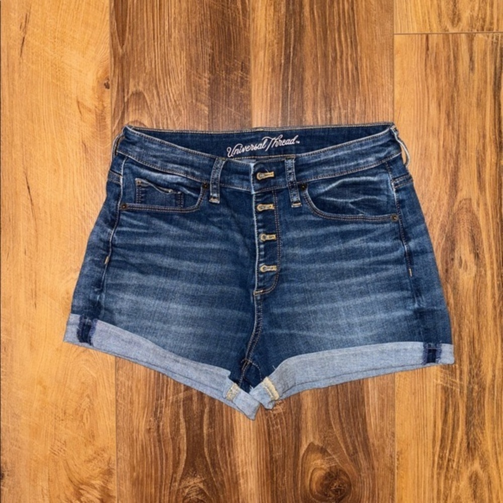 Universal Thread Dark Blue Denim Button-Front Wom… - image 1